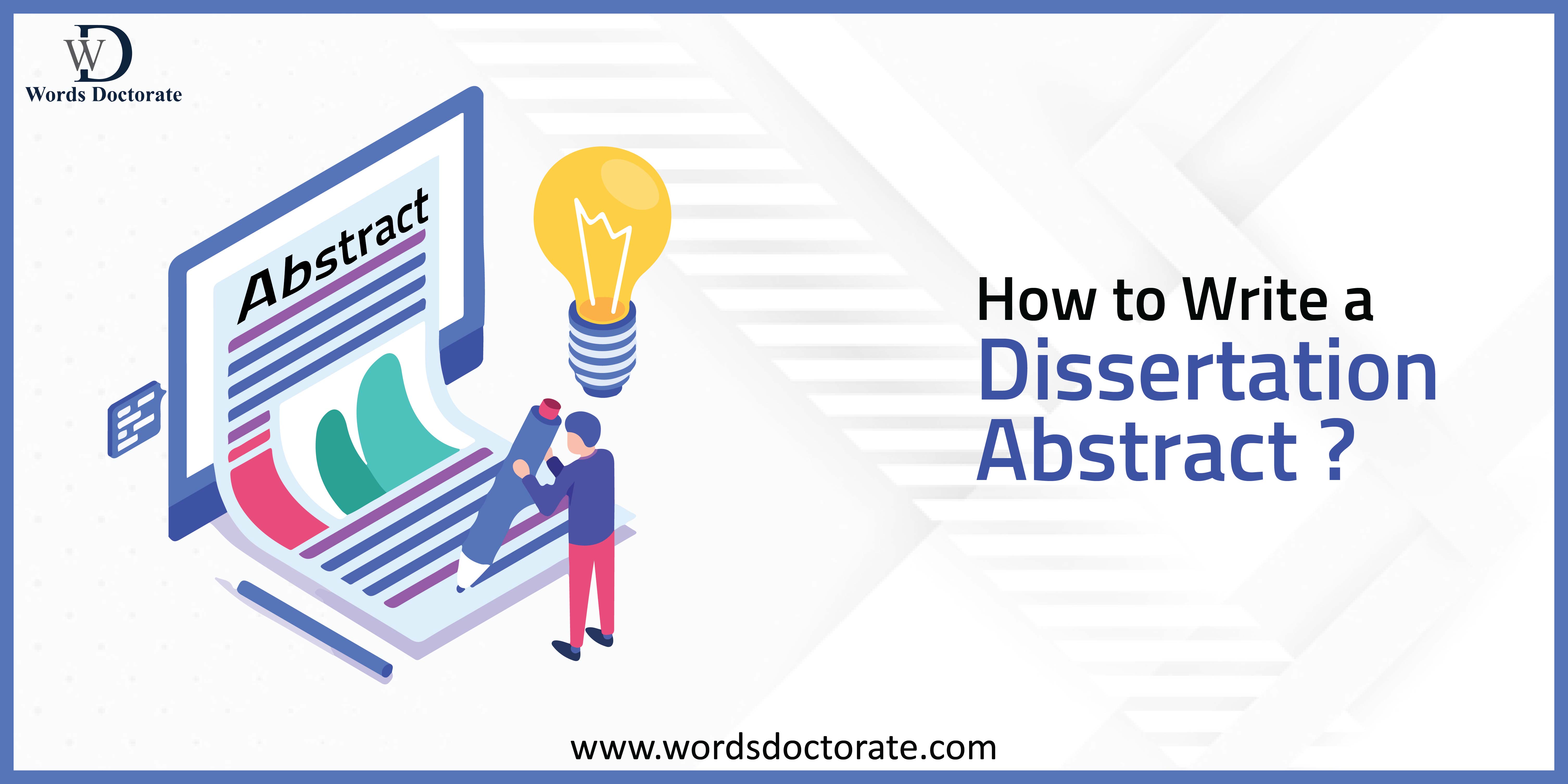 how to write an abstract for my dissertation